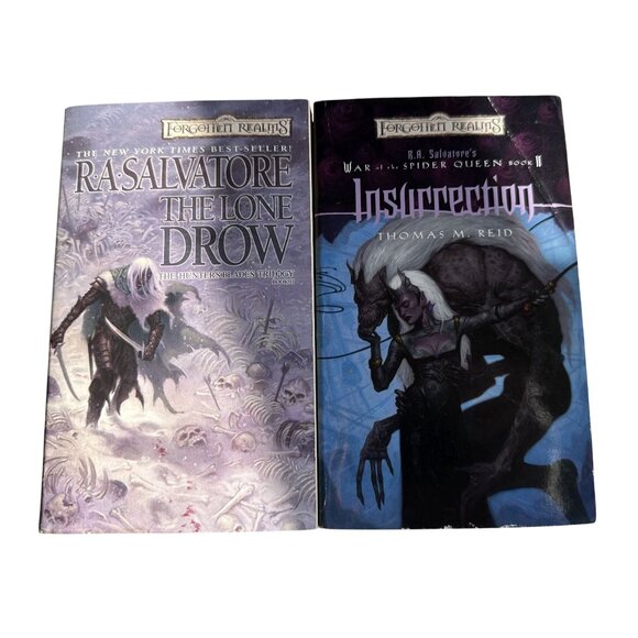 Forgotten Realms Paperback Set of 2 Books The Lone Drow & Insurrection - Picture 1 of 6